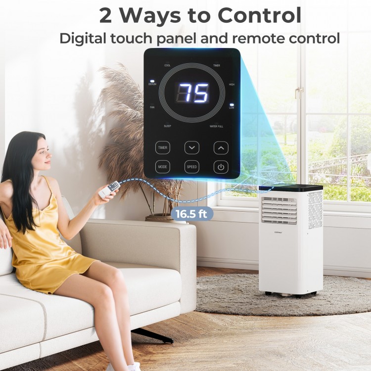 8000/10000 BTU Portable Air Conditioner 3 in 1 Floor AC Unit Fan and Dehumidifier for Room