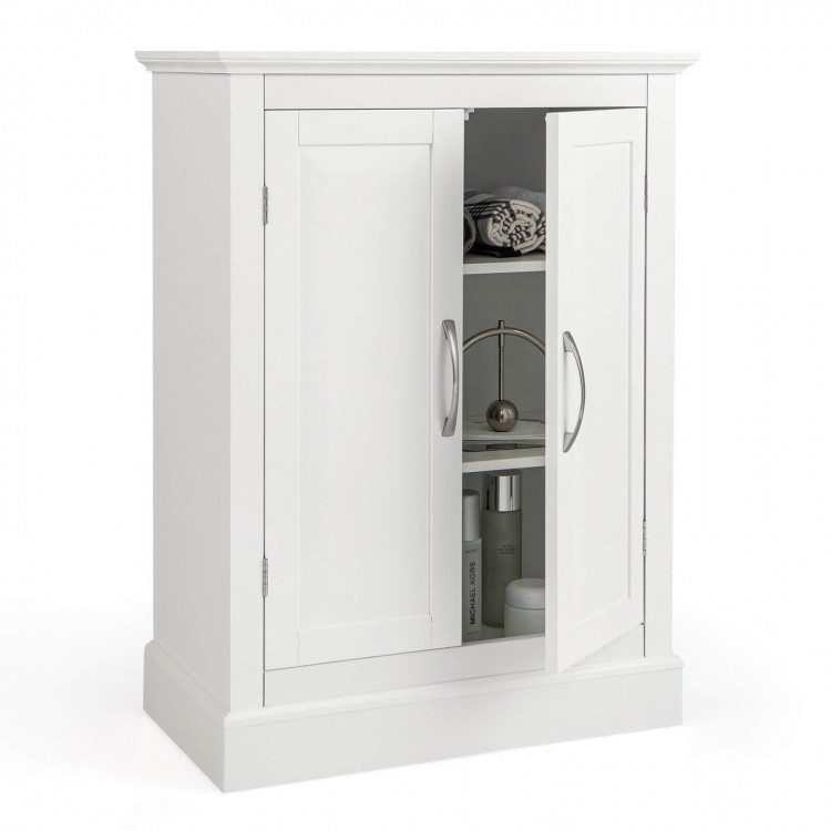 2-Door Freestanding Bathroom Cabinet with Adjustable Shelves
