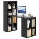 Modern Computer Desk with 12 Cubes Bookshelf