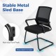 Office Chair No Wheels Ergonomic Conference Chair with Mesh Back