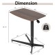 Height Adjustable Mobile Standing Desk with Lockable Wheels