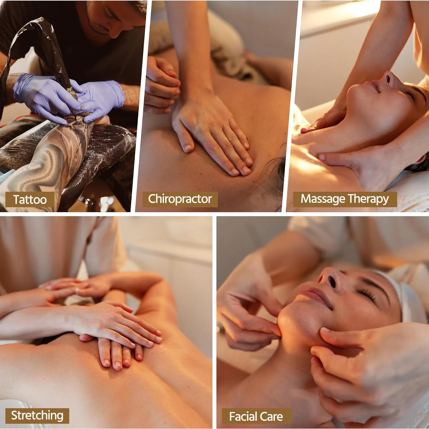 Yaheetech Massage Table Portable Lash Beds Spa Bed Massage Couch Foldable Spa Tables Adjustable 2 Fold with Non-Woven Bag 24 inch, Black