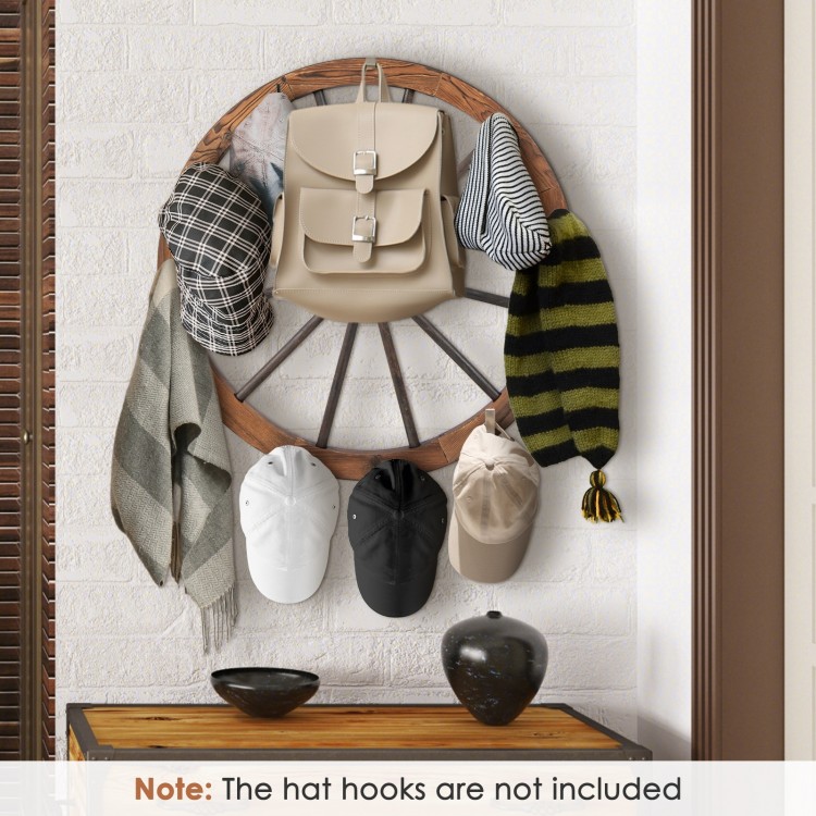 Set of 4 Decorative Wooden Wagon Wheels 30 Inch Vintage Wagon Wheel Wall Decor