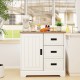 Farmhouse Sideboard Buffet Cabinet Kitchen Pantry with Sliding Doors