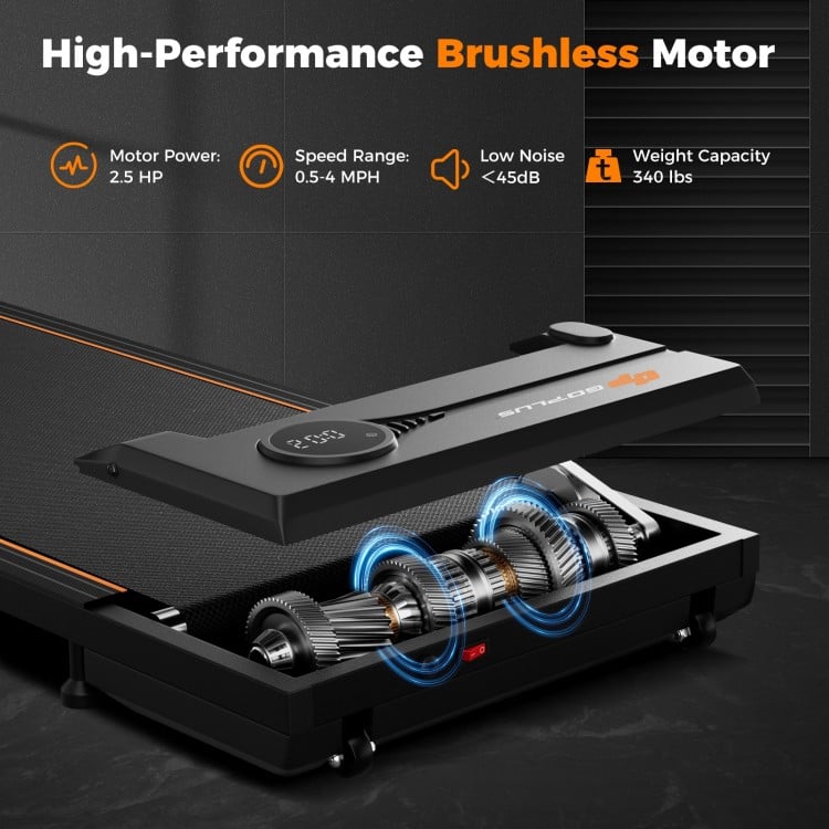 2.5HP Under Desk Treadmill with Remote Control for Home Office