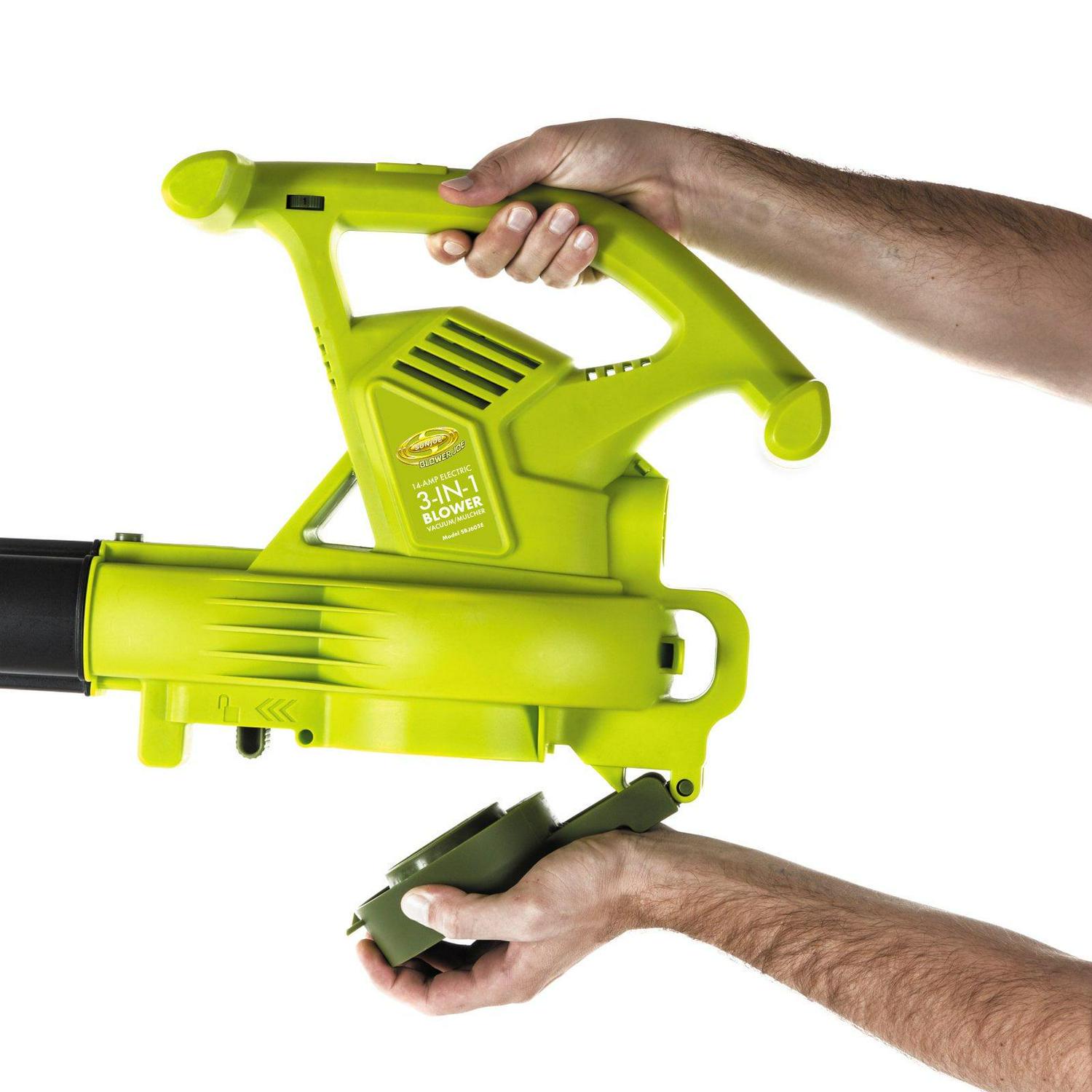 Sun Joe SBJ605E 3-in-1 Electric Blower/Vacuum/Mulcher, 14-Amp, 250mph, Aluminum Impeller