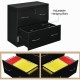 2-Drawer File Cabinet with Lock Hinging Bar Letter and Legal Size