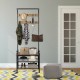 Industrial Coat Shoe Bench Entryway Shelf with 9 Hooks
