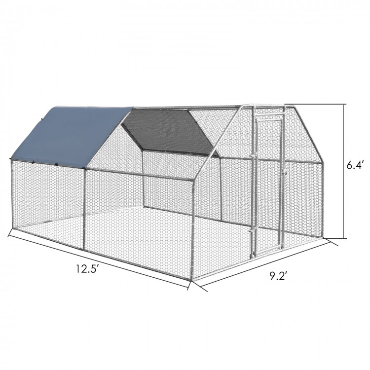 9.5 x 12.5 Feet Large Walk In Chicken Coop Run House