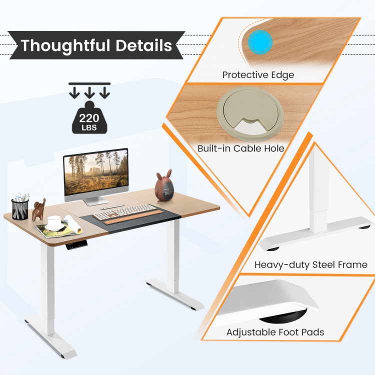 55 x 28 Inch Electric Standing Sit-Stand Height Adjustable Splice Board