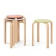 Set of 4 Bentwood Stackable Stools Dining Stools with Round Tops