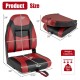 2 Pieces High Back Folding Boat Seat Set with Sponge Cushion