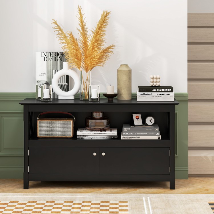 TV Stand Entertainment Center with Charging Station for TVs up to 50 Inch