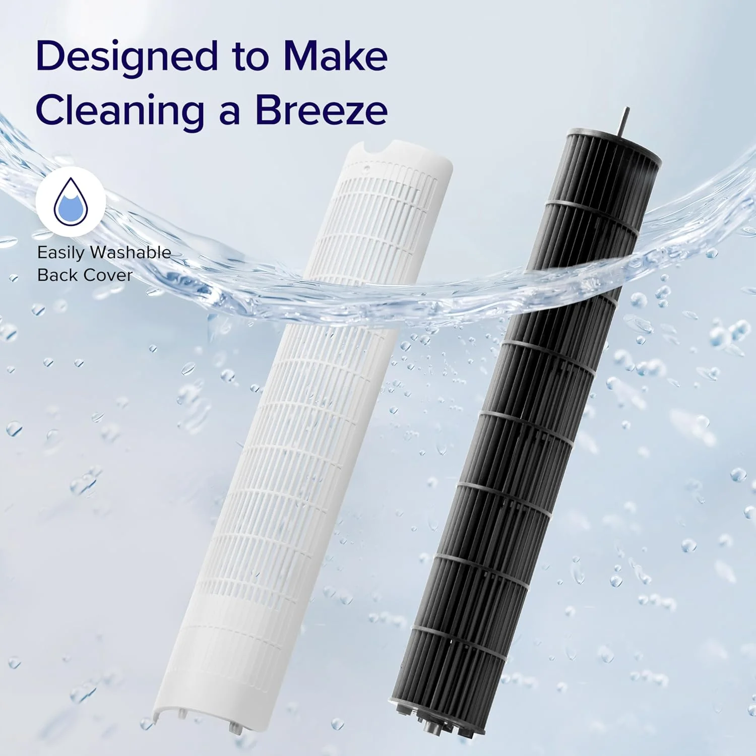 LEVOIT Tower Fan for Bedroom, Standing Fan with 28dB Quiet for Sleep, Remoter, 12H Timer, 25ft/s Velocity, 5 Speeds, 4 Modes, 90° Oscillation for Home, Office, Indoor, Bladeless 36 inch, White