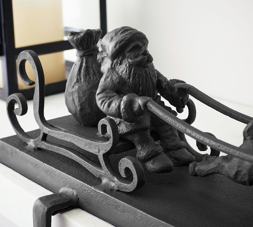 Antique Bronze Aluminum Multi Sleigh Stocking Holder – 26′′ Wide, 5 lbs Capacity