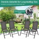 2 Pieces Patio Folding Dining Chairs Aluminium Adjustable Back
