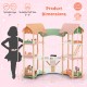 3-Tier Wooden Dollhouse for Kids Aged 3-8 Years Old with 32 Pieces of Accessories