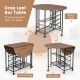 3 Pieces Folding Dining Table and Chair Set