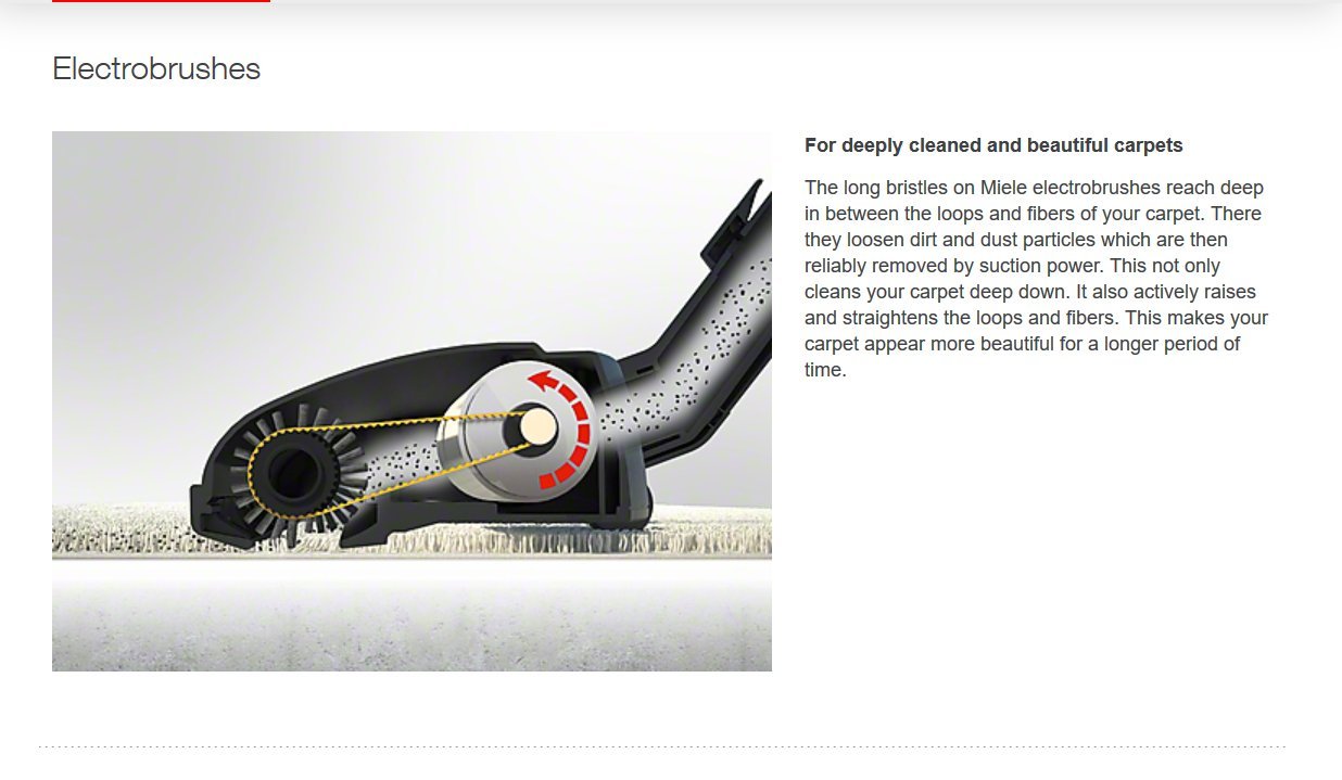 Miele SEB228 Electro Plus Full Size Electrobrush for Carpet & Vacuum Cleaners