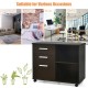 3-Drawer Mobile Lateral File Cabinet Printer Stand