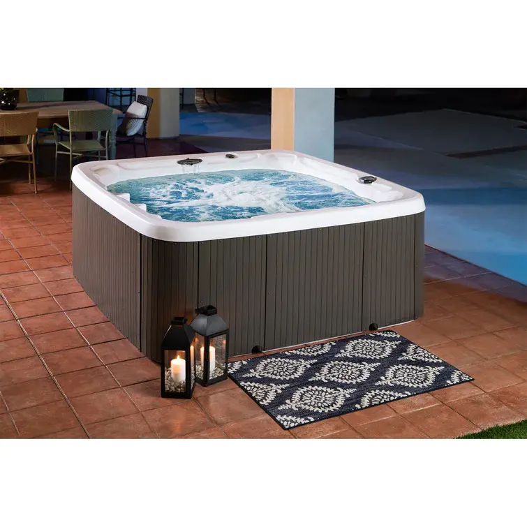 Lifesmart Spas LS700DX 230 Volt 7-Person 90-Jet Square Hot Tub with Ozonato