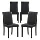 Dining Chair Set of 4 Upholstered Kitchen Dinette Chairs with Wood Frame