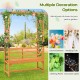 6.5 FT Tall Patio Garden Arbor with Pergola and 2-Seat Bench for Garden Backyard Decoration