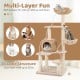 5-Layer Climbing Cat Tree with Sisal Scratching Posts and Washable Cushions