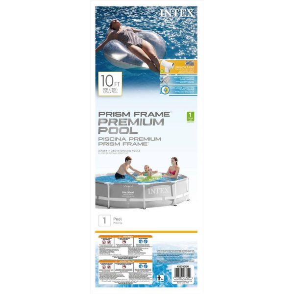 26700EH 10 ft. x 30 in. Prism Frame Steel Above Ground Outdoor Swimming Pool