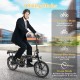 Folding Electric Bicycle with 500W Brushless Motor and Dual Disk Brakes