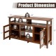 58 Inch TV Stand with 2 Cabinets for Flat Screen TVs up to 65 Inch