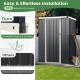 4 x 3 FT Metal Outdoor Storage Shed with Lockable Door