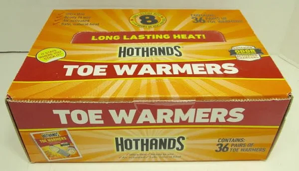 HOTHANDS Toe Warmers 36 Count – Mixed Material Appendage Warmers