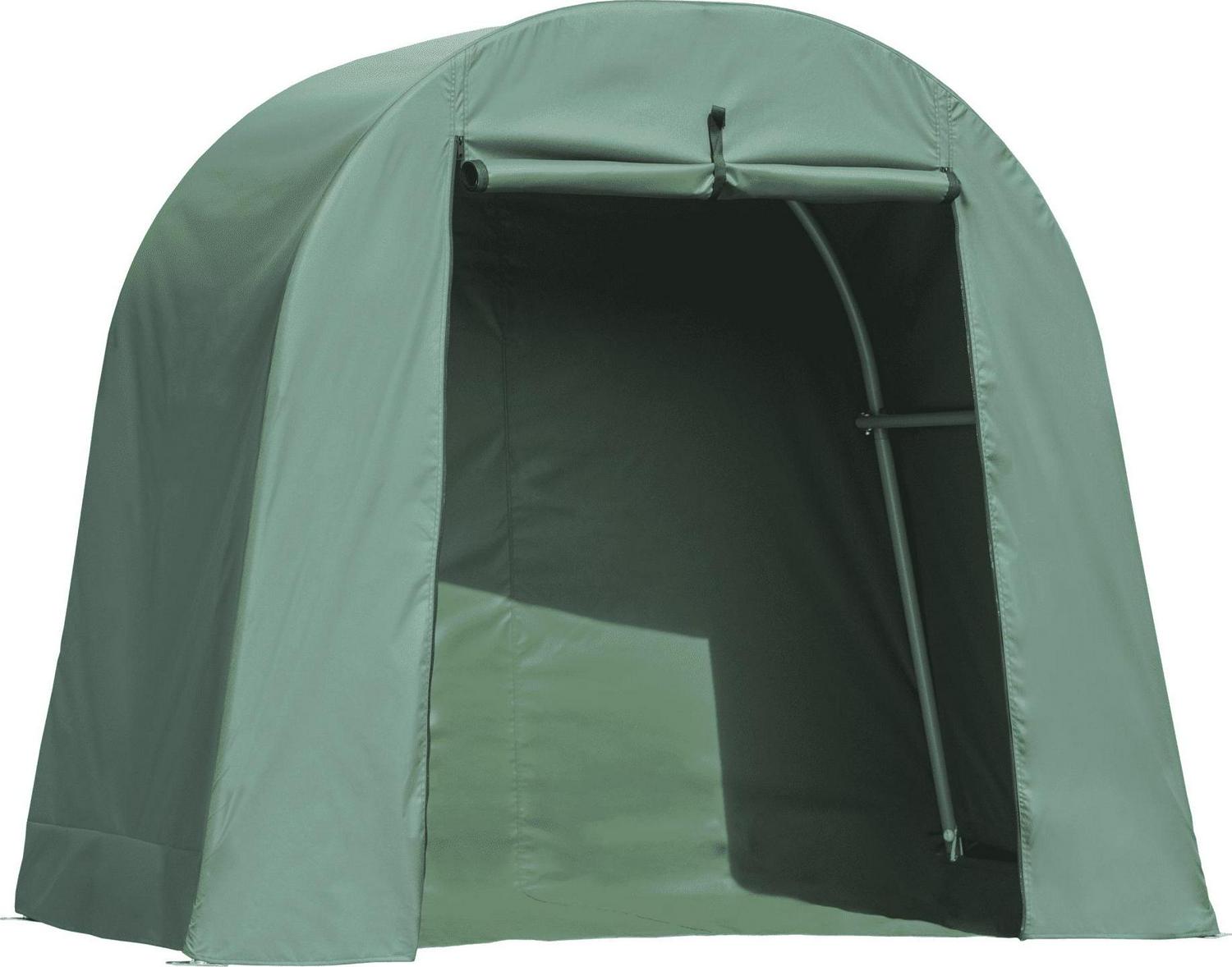 ShelterLogic Green Bike Shed 6′ x 8′ x 3′ x 5′ – UV & Water Resistant Storage Solution