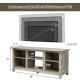 58 Inch 2-Tier TV Stand Entertainment Media Console Center