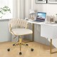 360° Height Adjustable Swivel Upholstered Desk Computer Chair with Hand-woven Back