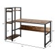 59-Inch Computer Desk Home Office Workstation with 4-Tier Storage Shelves