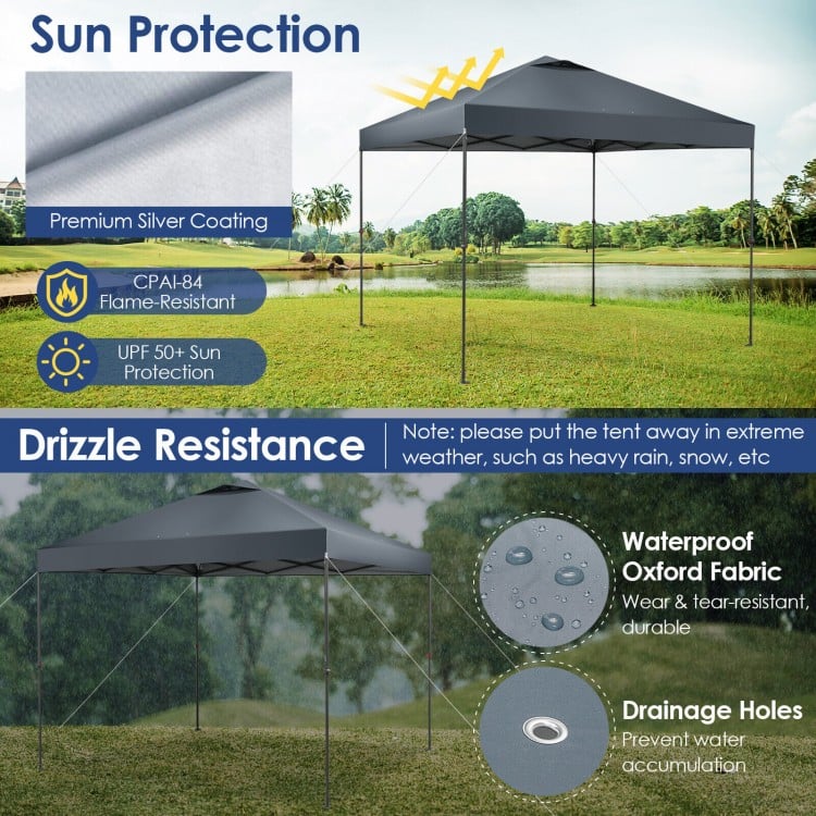 10 x 10 Feet Foldable Outdoor Instant Pop-up Canopy with Carry Bag