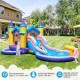6-in-1 Inflatable Kids Water Park with 735W Blower
