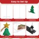 6.2 Feet Collapsible Christmas Tree with 200 Built-in LED Lights and Top Star Decoration