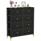 Floor Dresser Storage Organizer with 5/6/8 Drawers with Fabric Bins and Metal Frame
