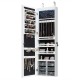 Door Hanging Mirror Jewelry Armoire with Full Length Mirror and 6 Drawers