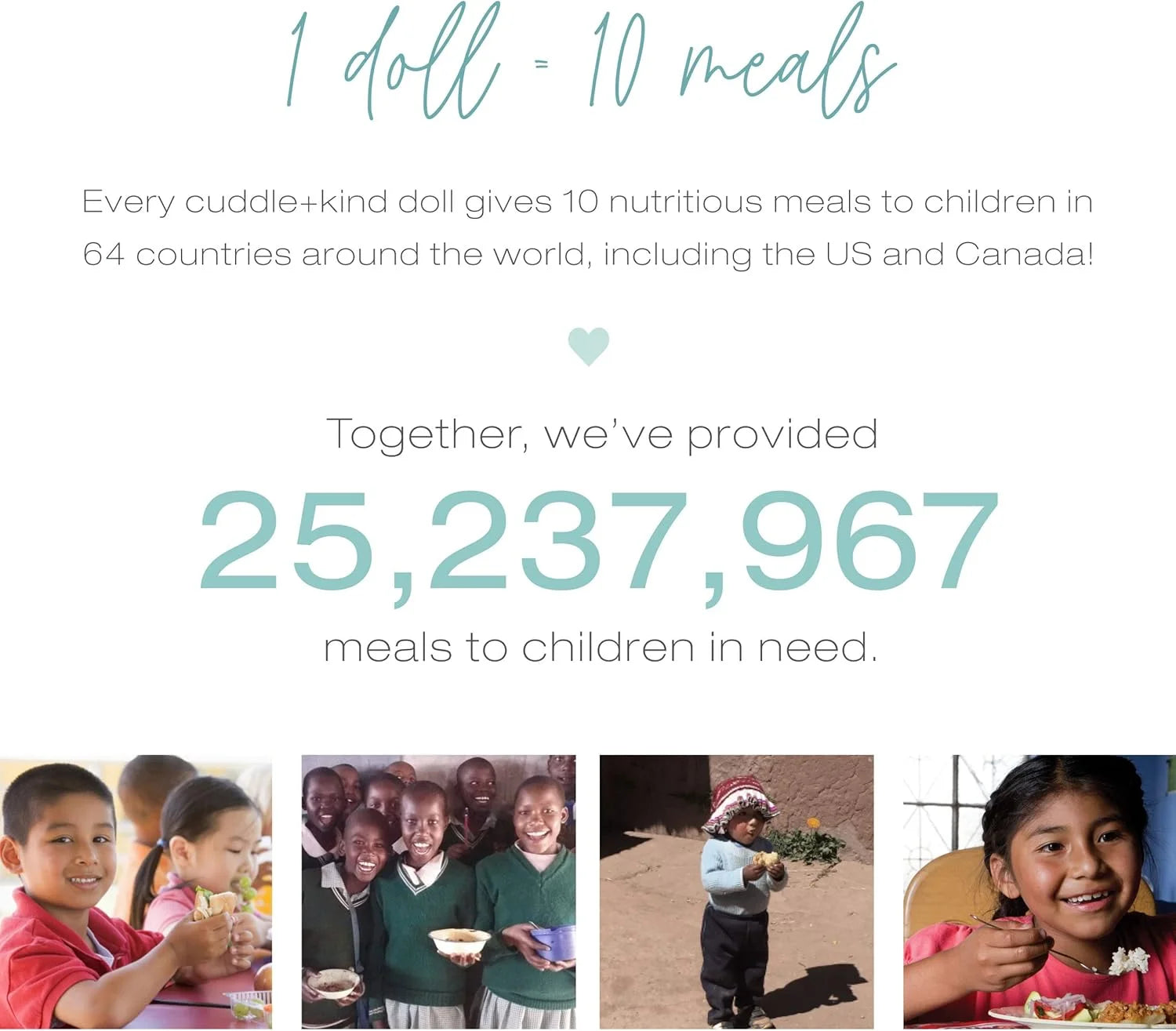 cuddle+kind Bunny Blush 13′′ Hand-Knit Doll – 100% Cotton, Fair Trade, Provides 10 Meals, Heirloom Quality