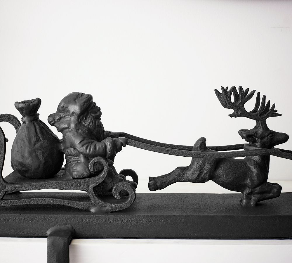 Antique Bronze Aluminum Multi Sleigh Stocking Holder – 26′′ Wide, 5 lbs Capacity