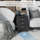 Modern Nightstand with 3 Drawers for Bedroom Living Room