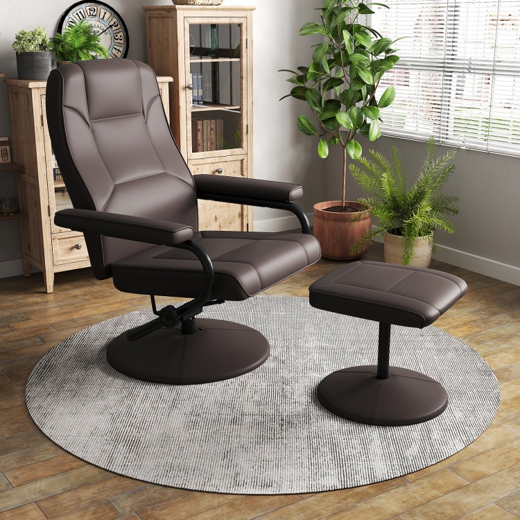 360° Swivel Recliner Chair with Ottoman