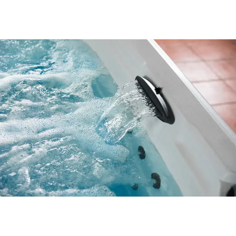 Lifesmart Spas LS700DX 230 Volt 7-Person 90-Jet Square Hot Tub with Ozonato