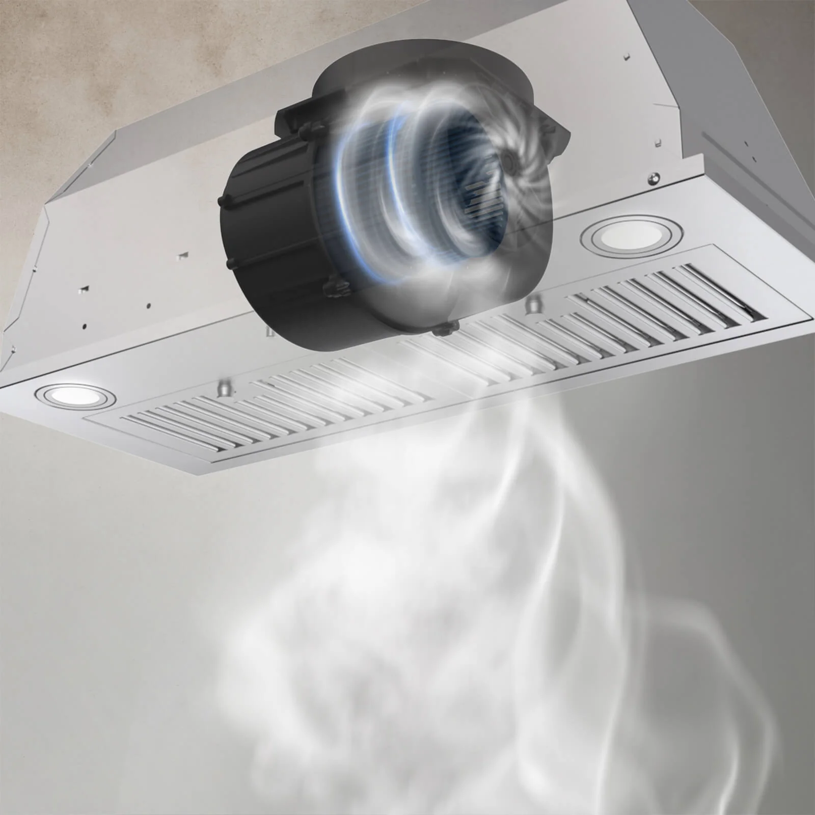 hermitlux 30′′ Insert Range Hood HMX-USB13G70-AC, 600 CFM, 3-Speed, LED Light, Ducted/Ductless, Stainless Steel