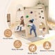 8-in-1 Indoor Jungle Gym Wooden Playground with Swing and Climbing Wall