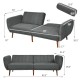 Convertible Futon Sofa Bed Adjustable Couch Sleeper with Wood Legs
